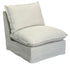 Villa Corner Slip Cover Suite with Ottoman - Salt & Pepper