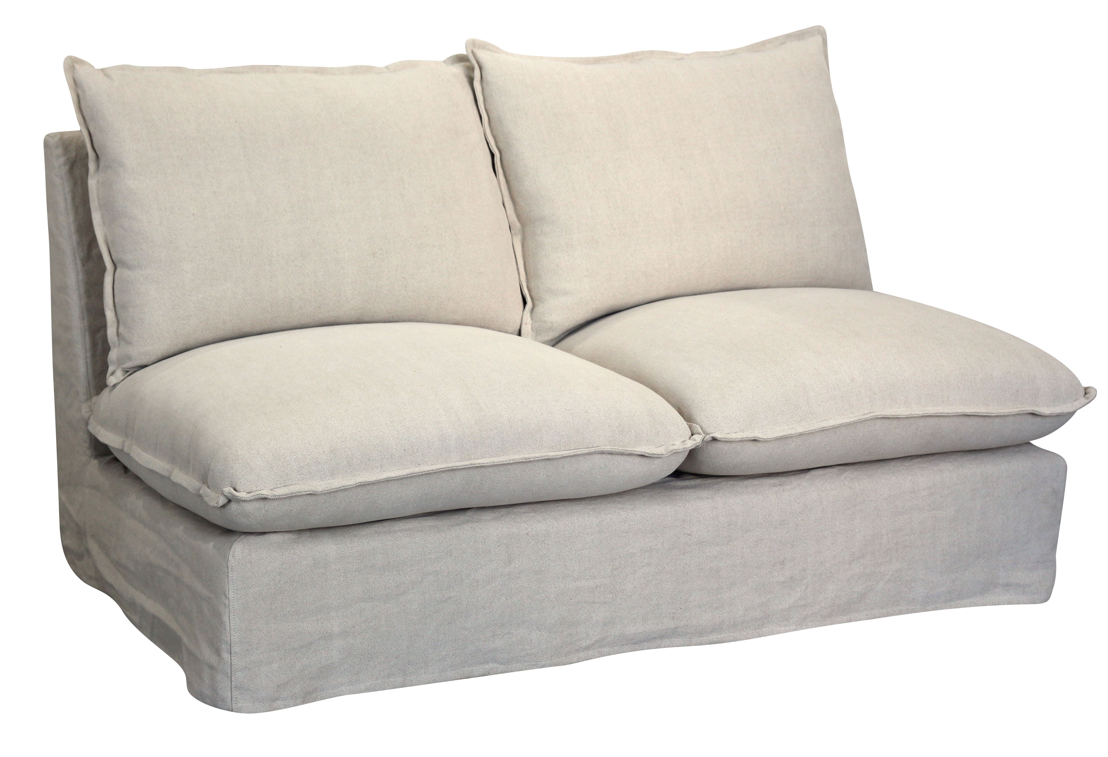 Villa 4 Seat Slip Cover Sofa - Salt & Pepper