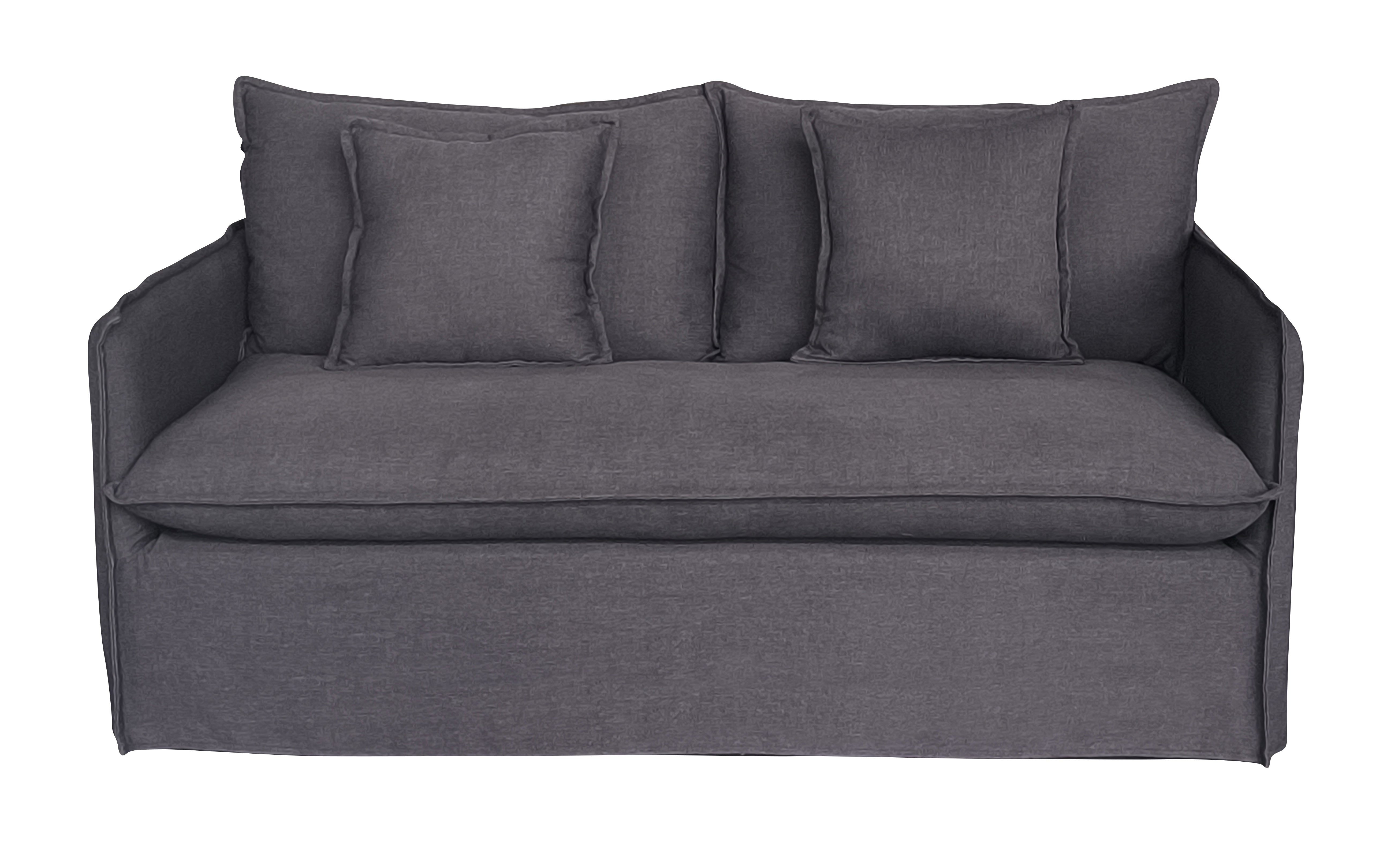 Chantilly 3 Seater Slipcover Sofa - Charcoal