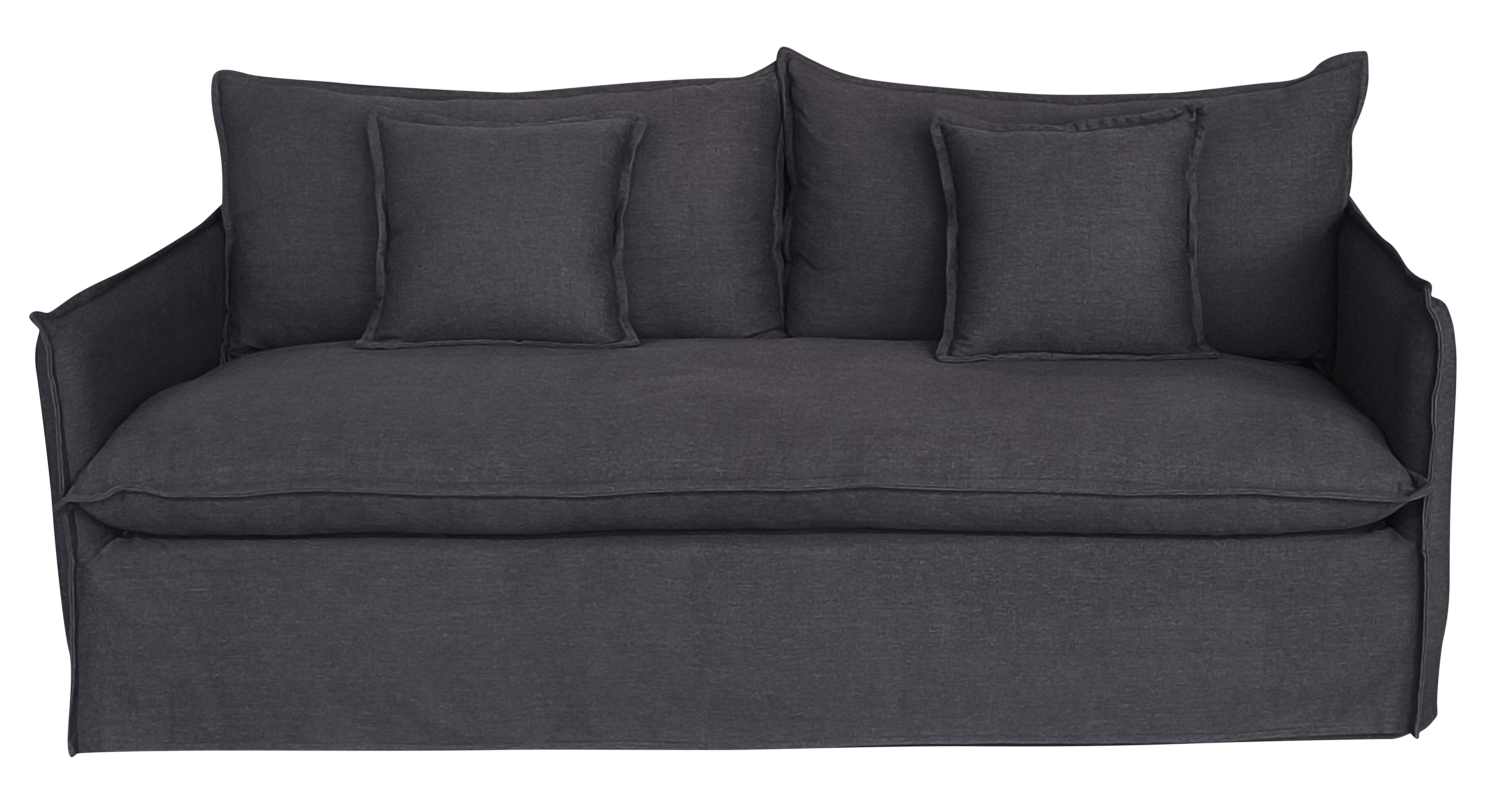 Chantilly 2 Seater Slipcover Sofa - Charcoal