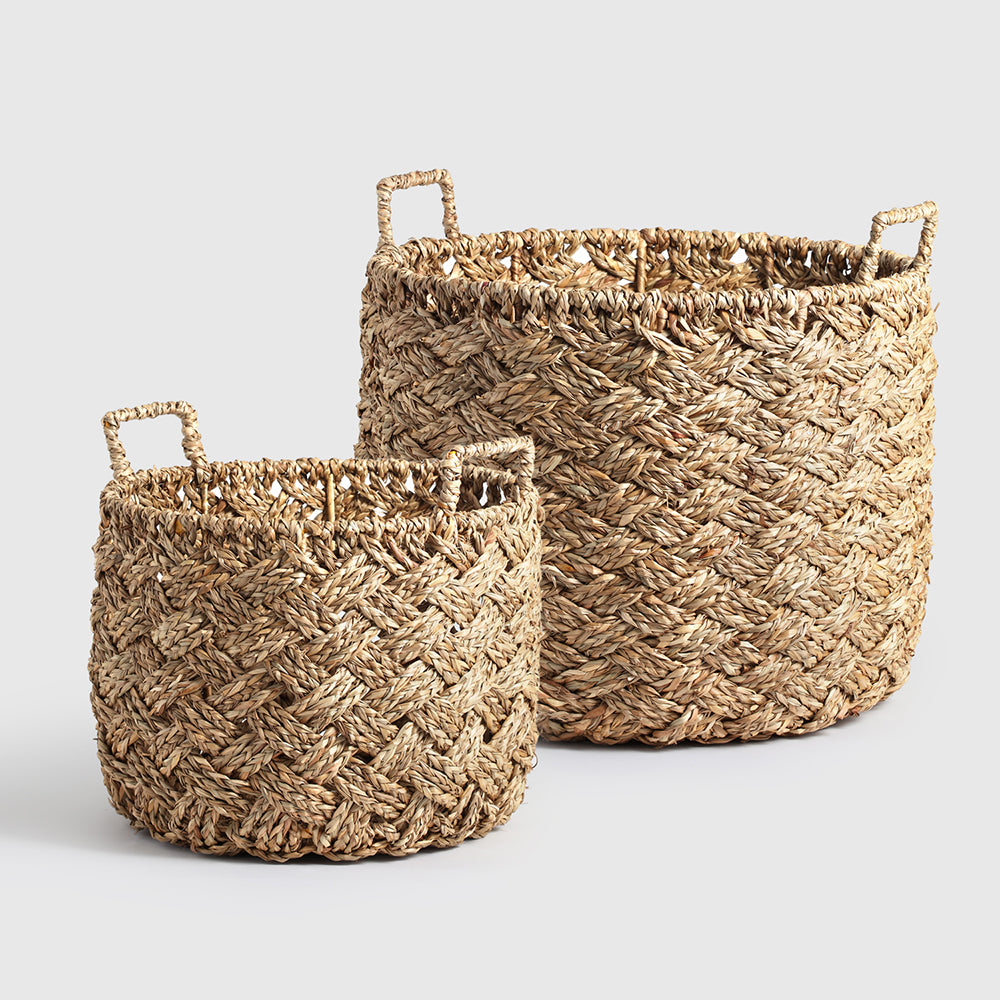 Oasis Seagrass Baskets Set of 2