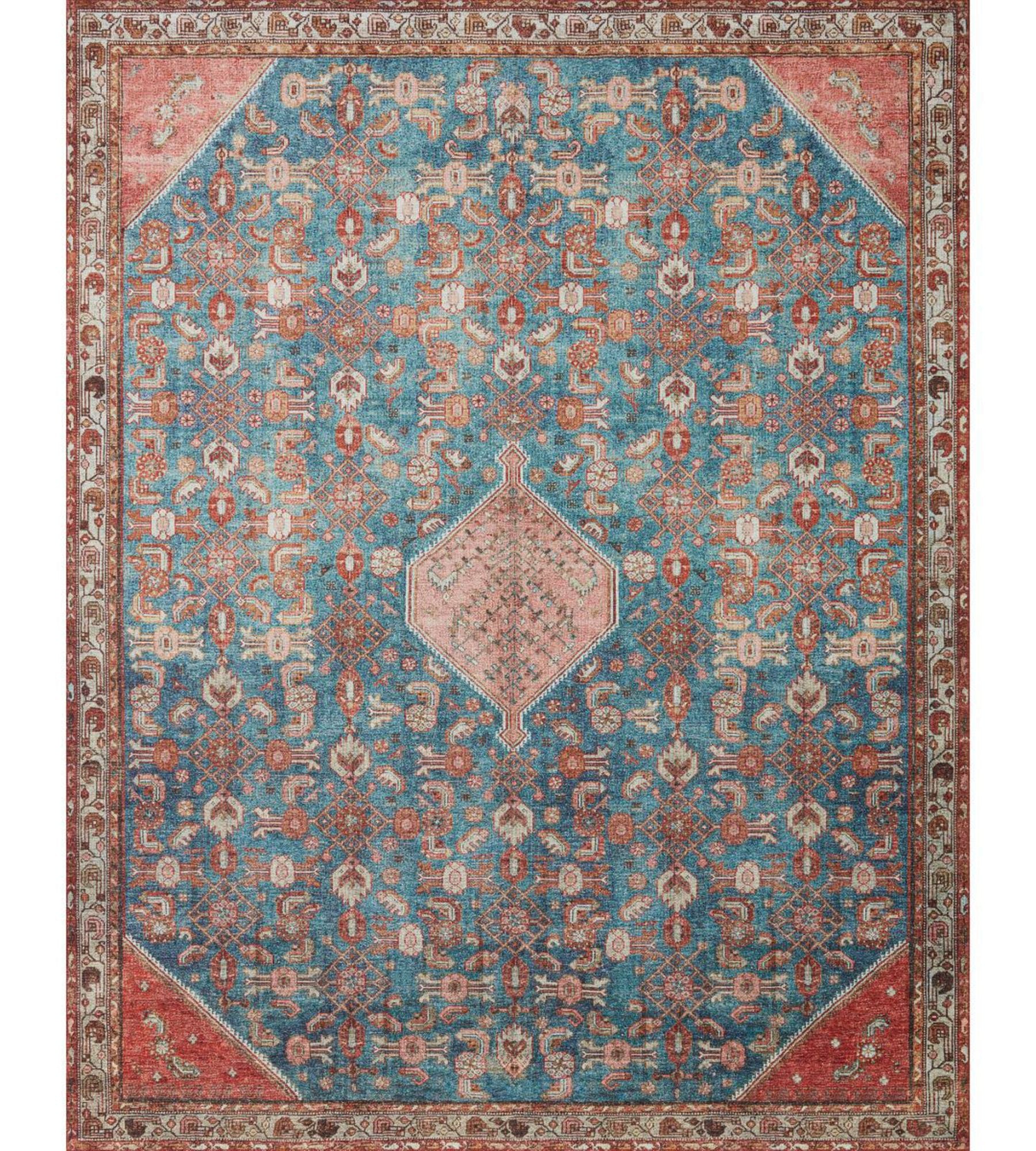 Layla Rug - Marine/Clay | 229x289