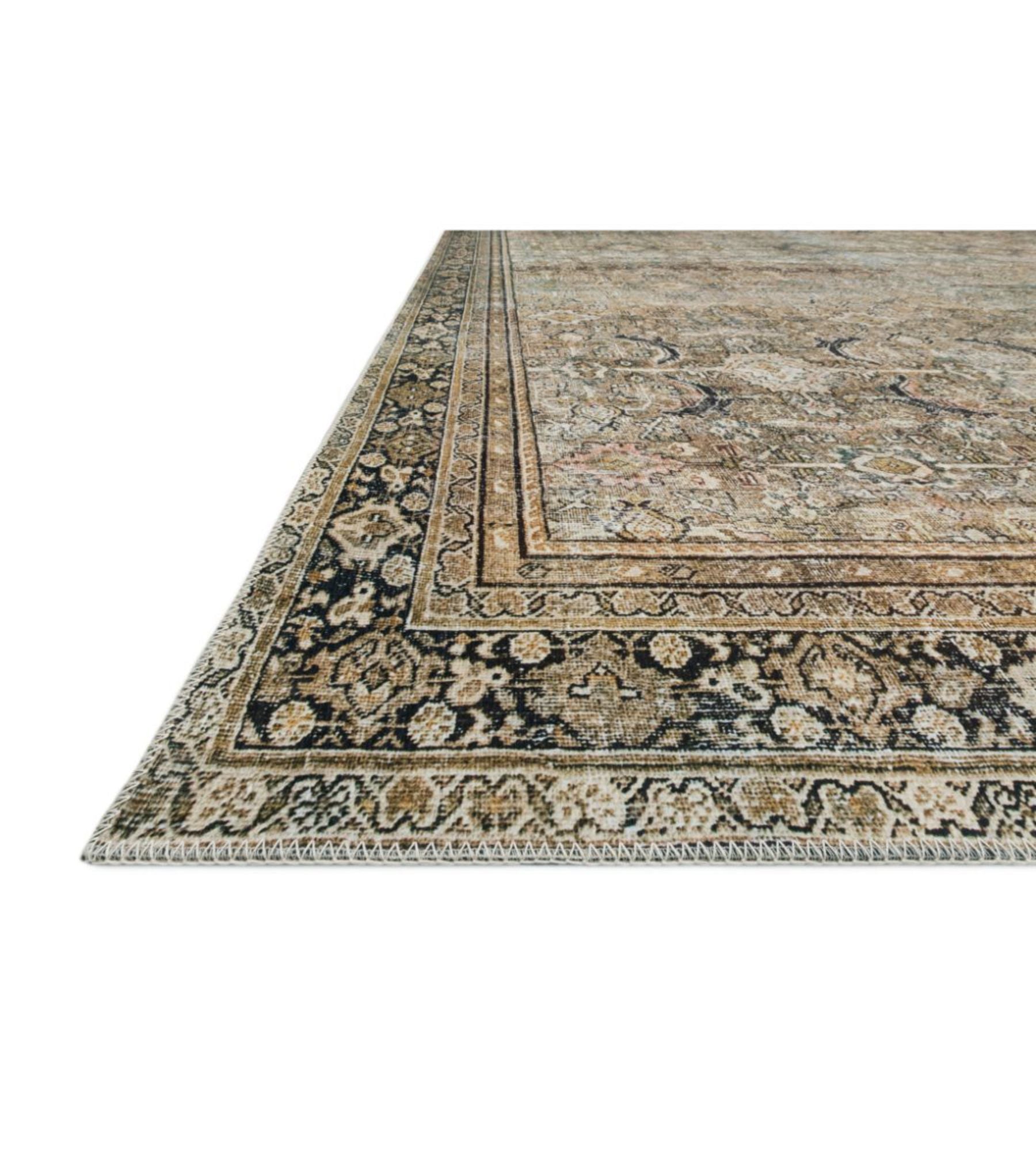 Layla Rug - Olive Charcoal 229x289Cm