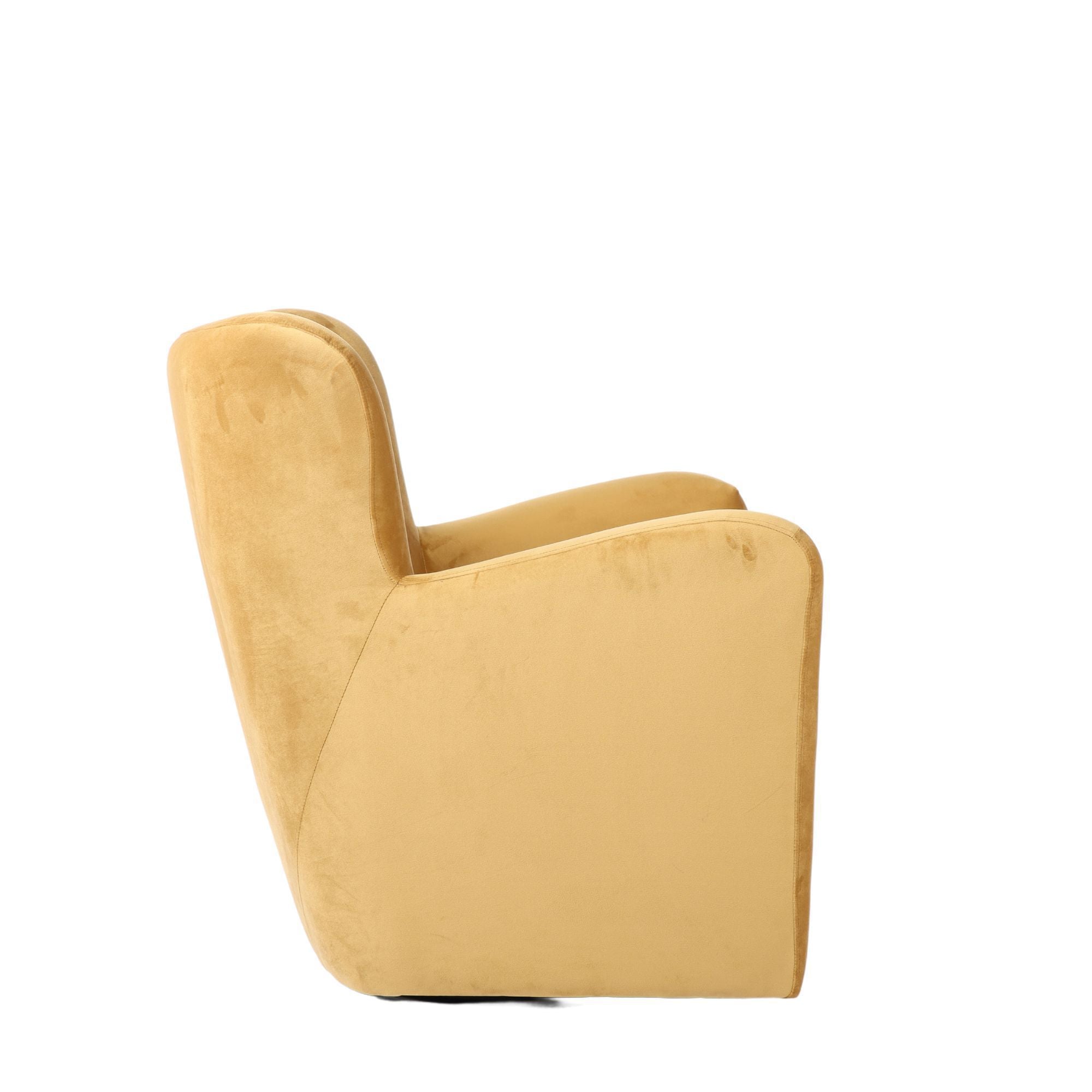 Sophia Swivel Armchair - Gold Velvet