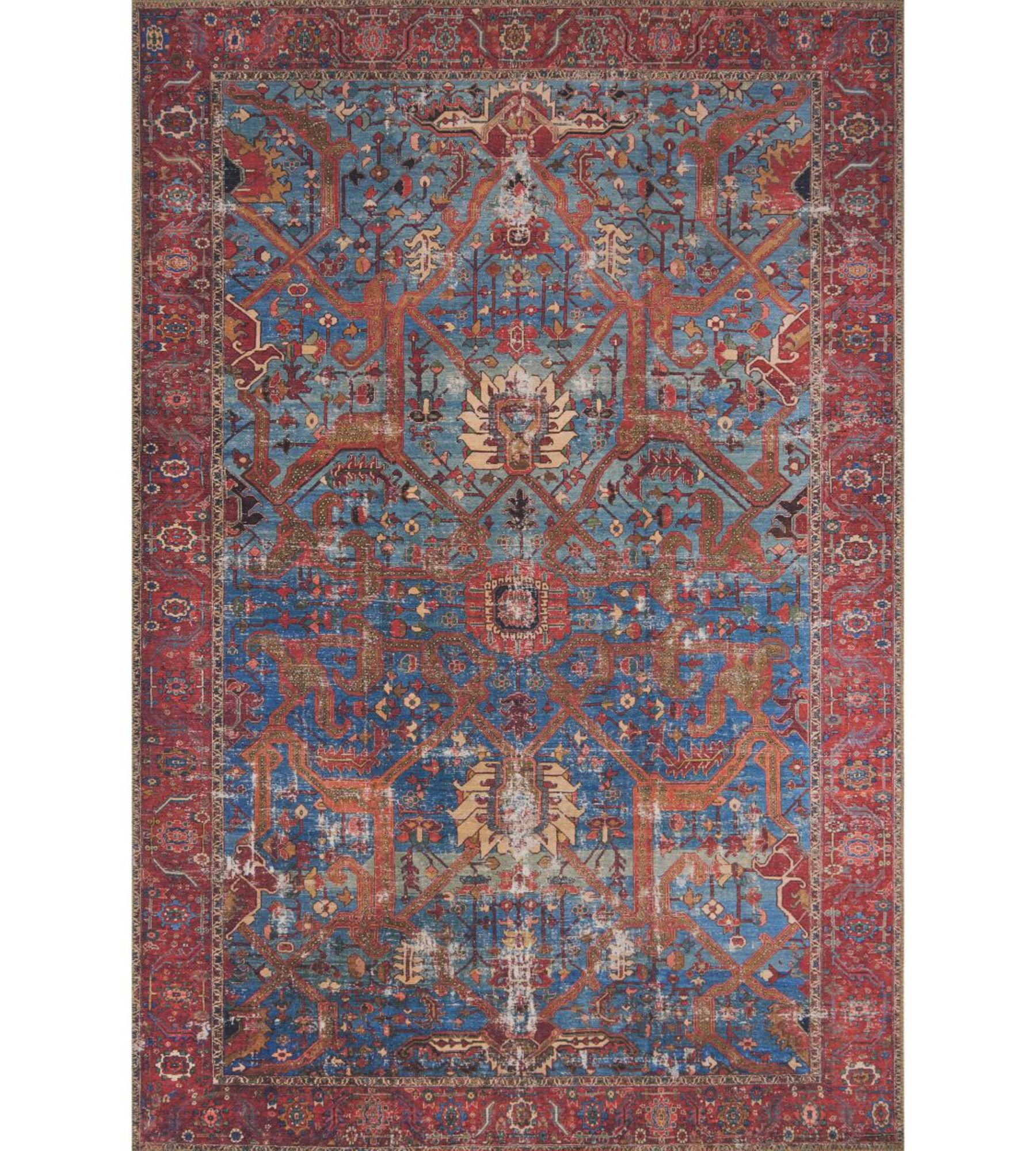 Loren Rug - Blue/Red 107x168Cm