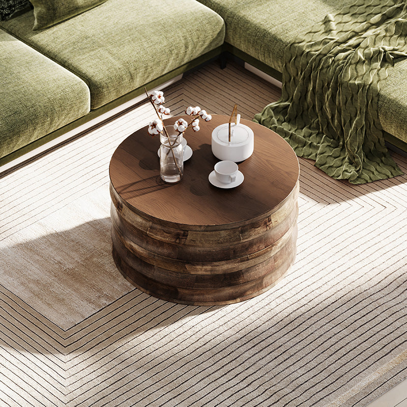 Wooden Drum Coffee Table