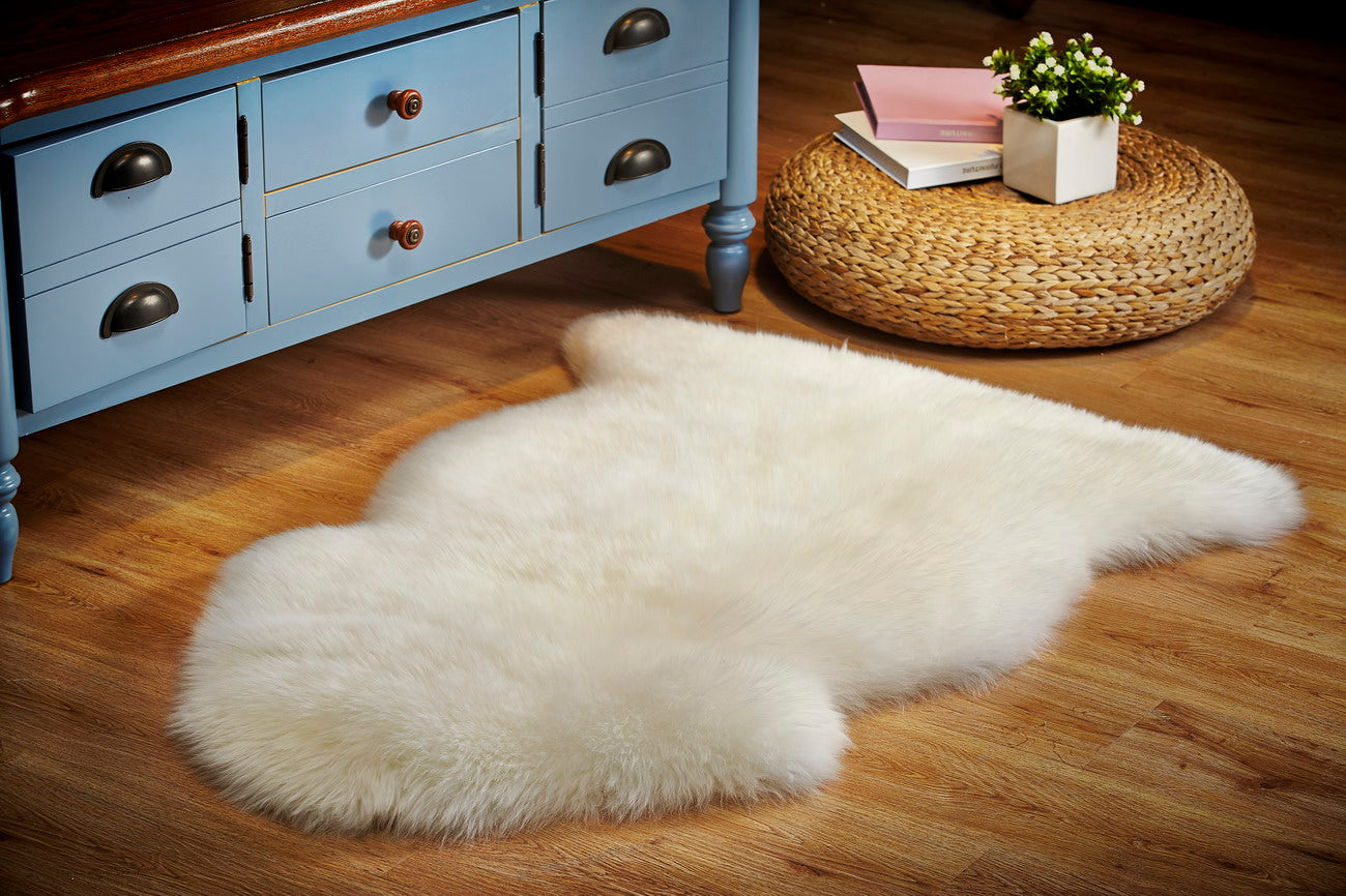 Kaikoura Long Wool Single NZ Sheepskin - Ivory