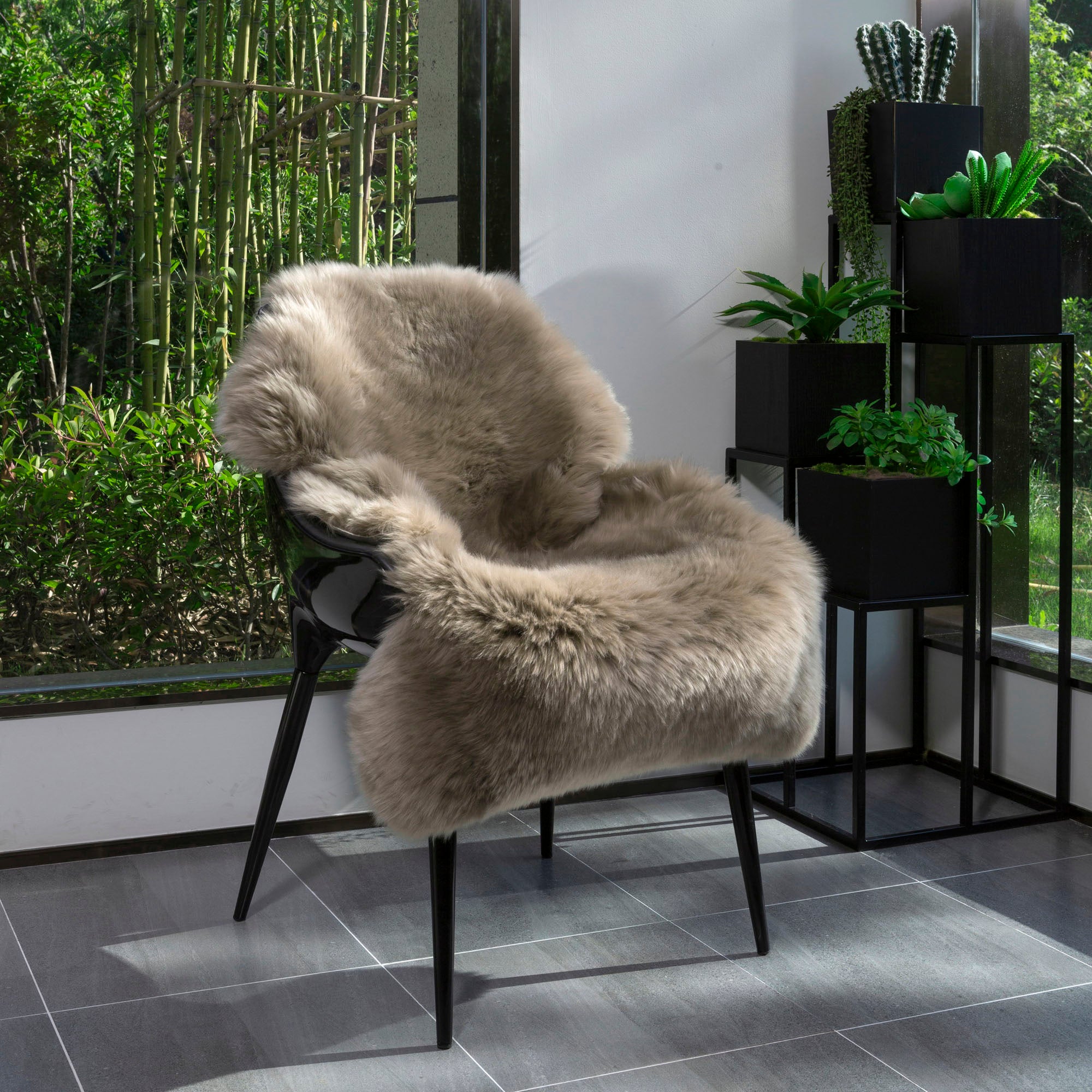 Kaikoura Long Wool Single NZ Sheepskin - Taupe