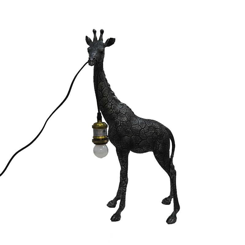 Giraffe Hanging Bulb Lamp - Black