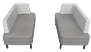 Soundbox Large Sofa x2 - Light Grey/Dark Grey