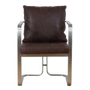 Beaubourg Leather Armchair - Vintage Brown