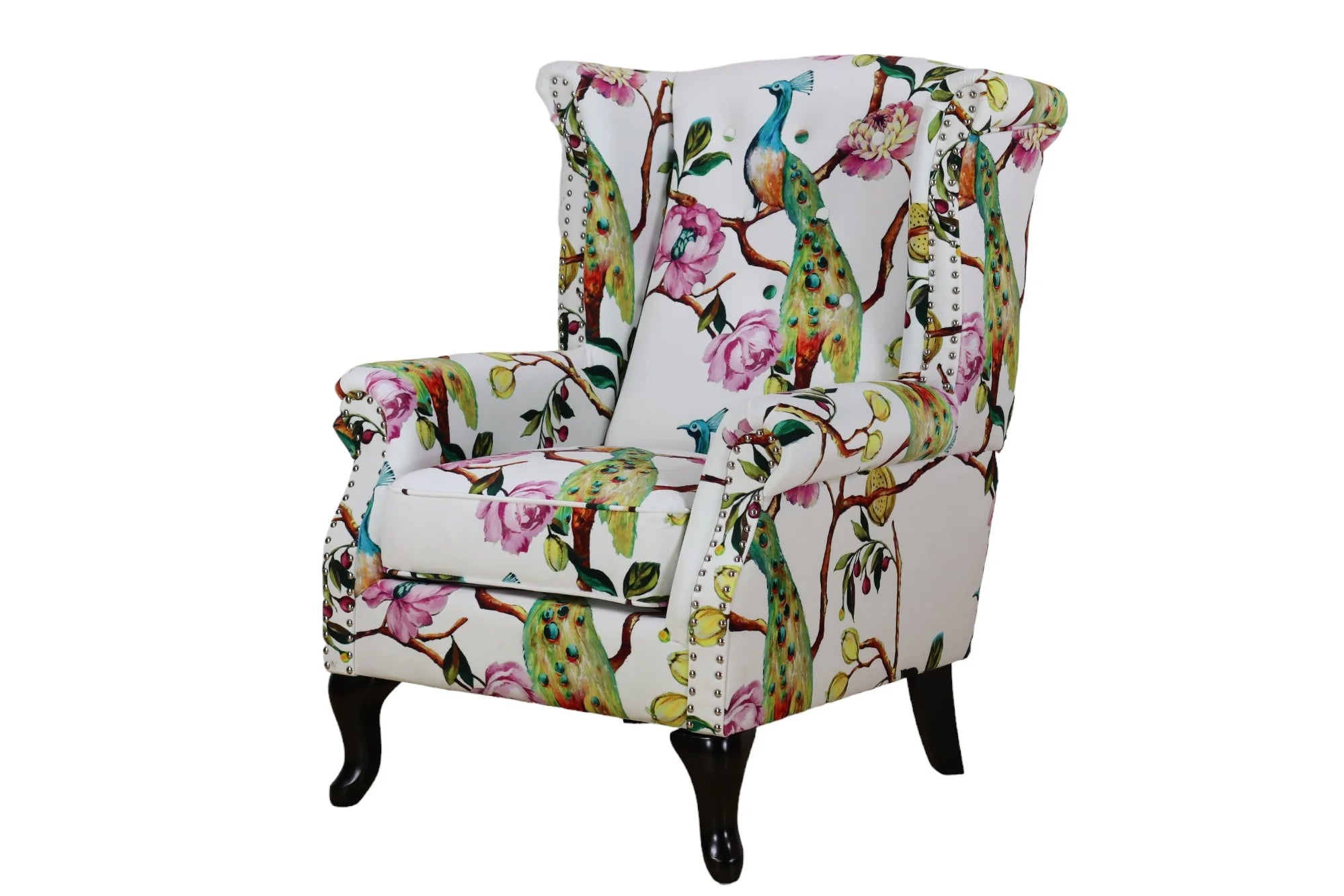 Castella Wingback Armchair - Peacock