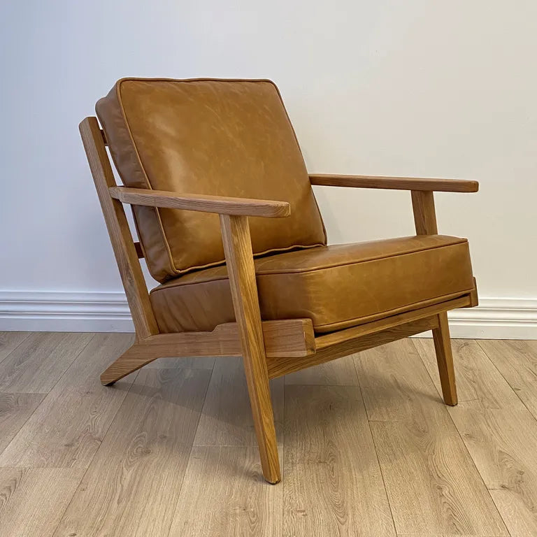 Lodge Leather Armchair - Camel