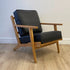 Lodge Leather Armchair - Black & Natural