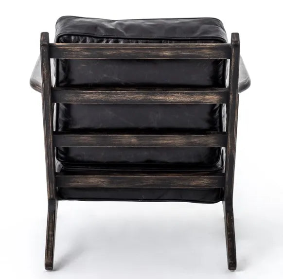 Lodge Leather Armchair - Vintage Black