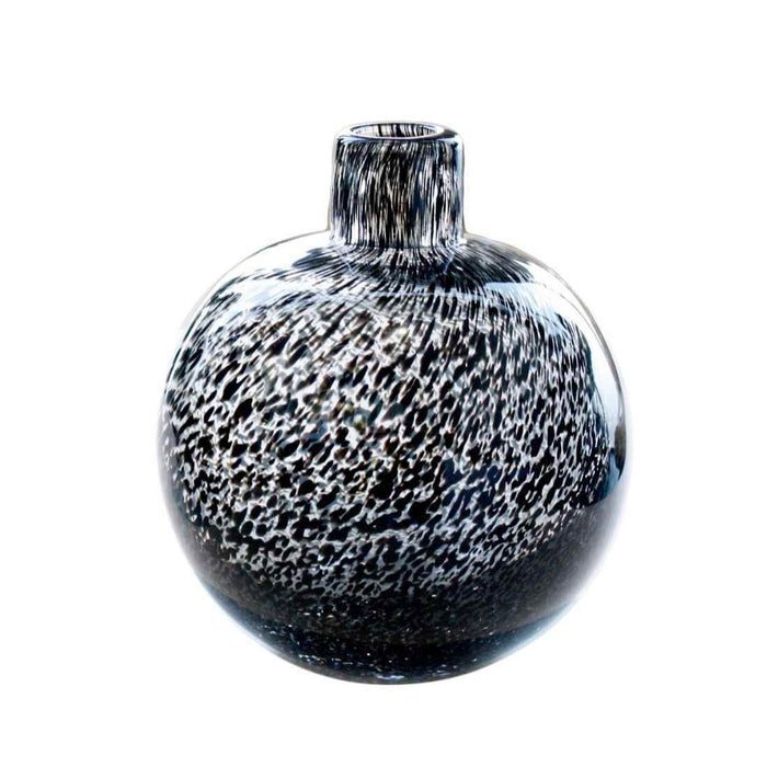 Black Leopard Print Bud Vase