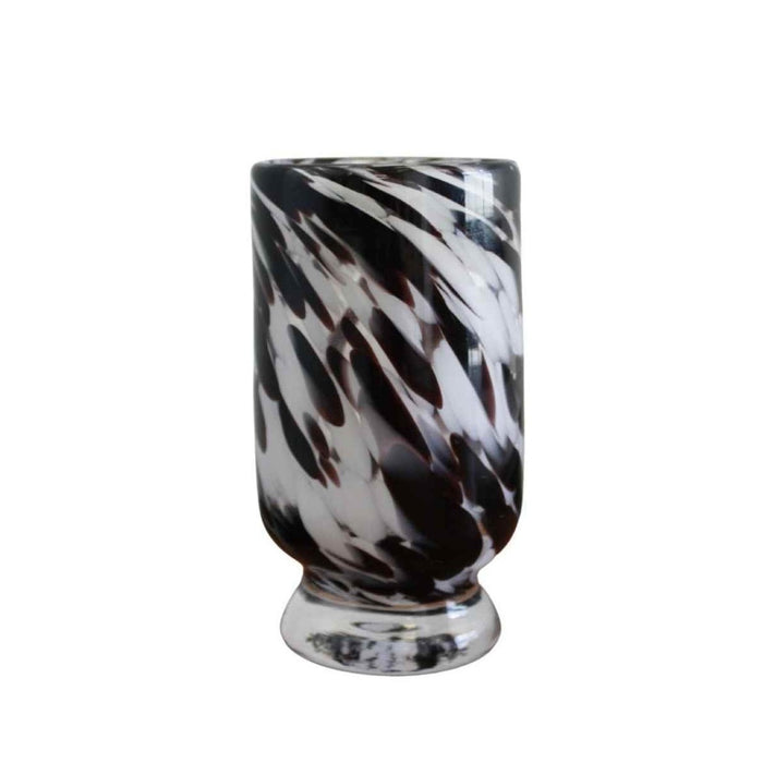 Spotty Hurricane Vase - Black & White