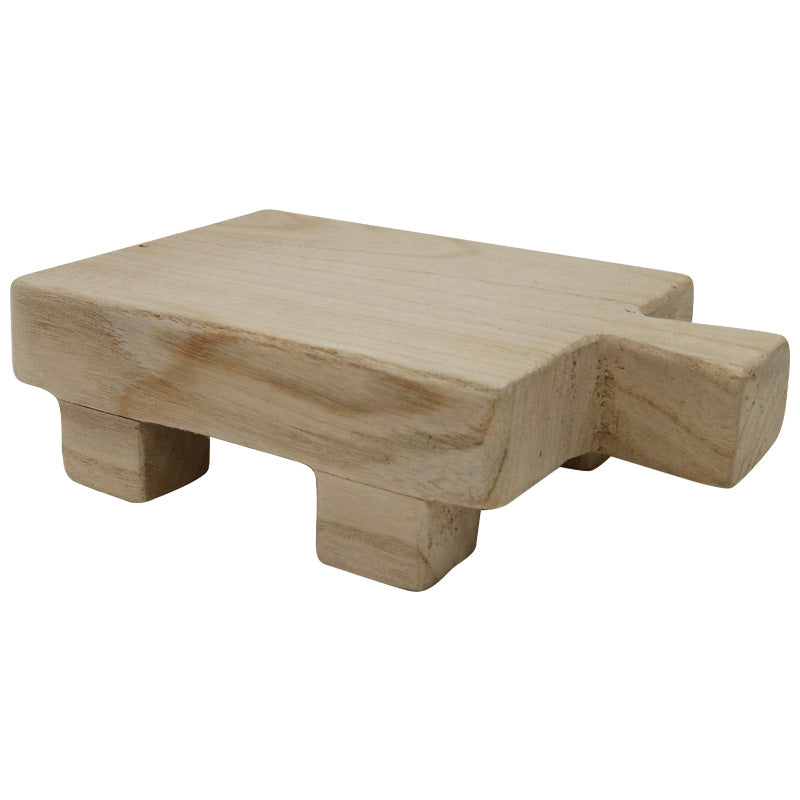 Wood Rectanglular Mini Pedestal