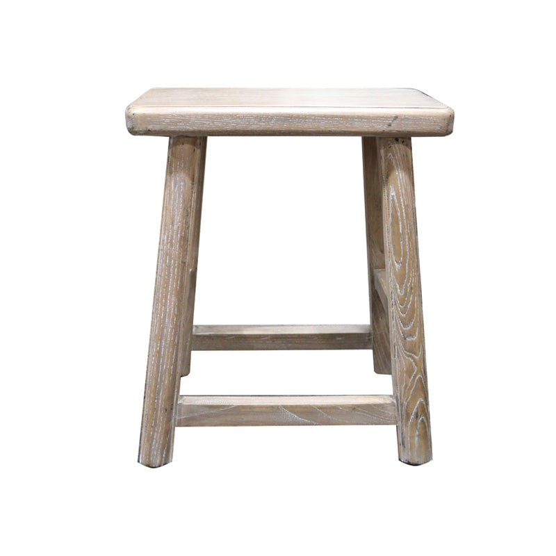 Antique Elm Rectangle Stool