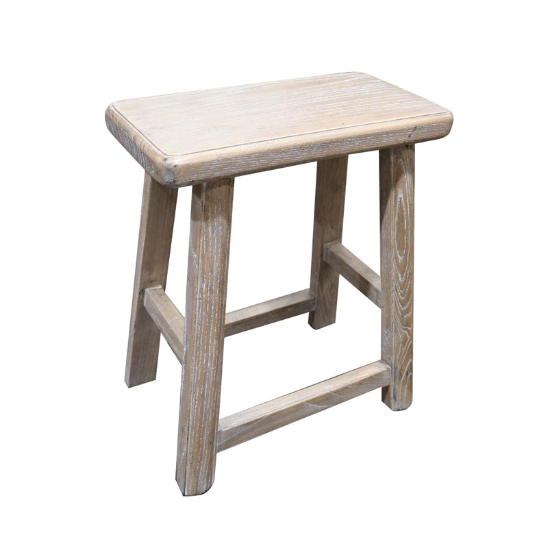 Antique Elm Rectangle Stool