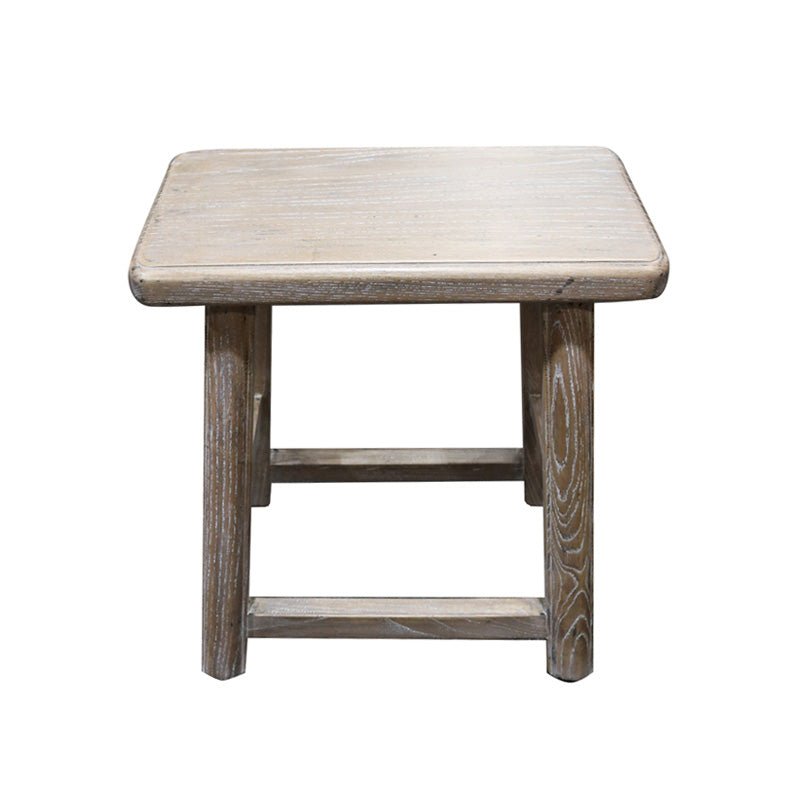 Antique Elm Rectangle Stool