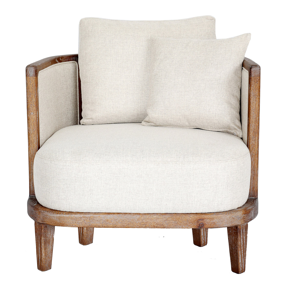 Bali Armchair - Oak & Rattan