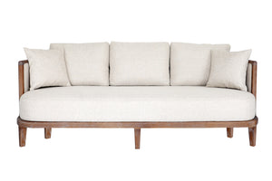 Bali 2 Seat Sofa - Oak & Rattan