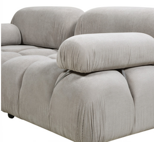 Marcel Corduroy 2 Seater Modular Sofa - Grey