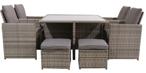 Sorrento 9Pc Cube Dining Set with Cover
