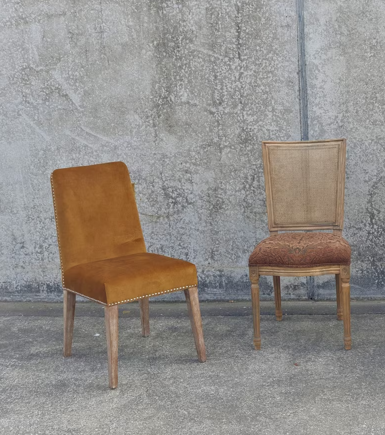 Pascal Dining Chair - Mustard Velvet