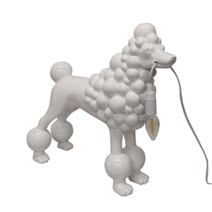 Poodle Table | Floor Lamp - White