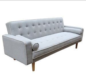 New York Sofabed - Grey with white piping