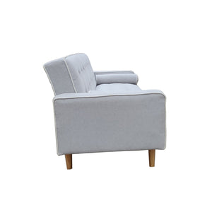 New York Sofabed - Grey with white piping