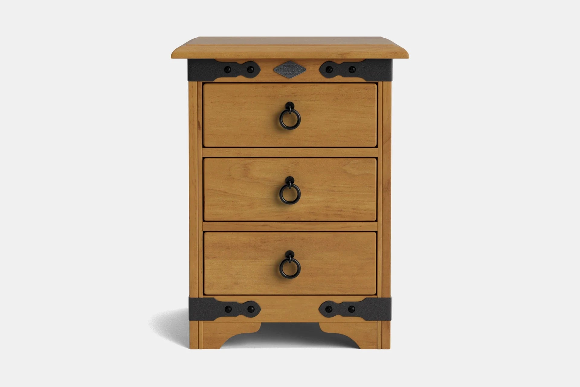 Nordic 3 Drawer Bedside Table