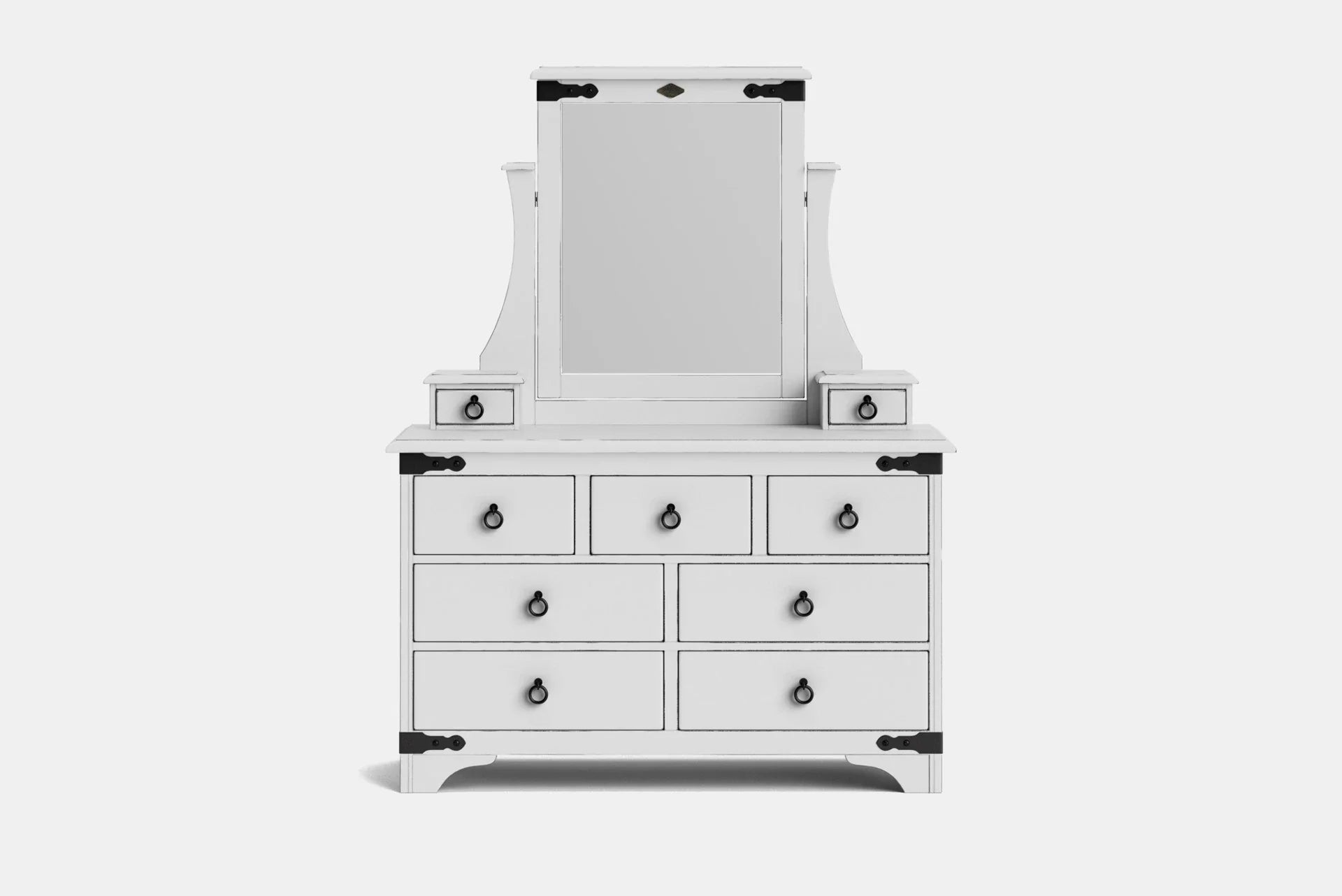 Nordic 9 Drawer Dresser & Mirror