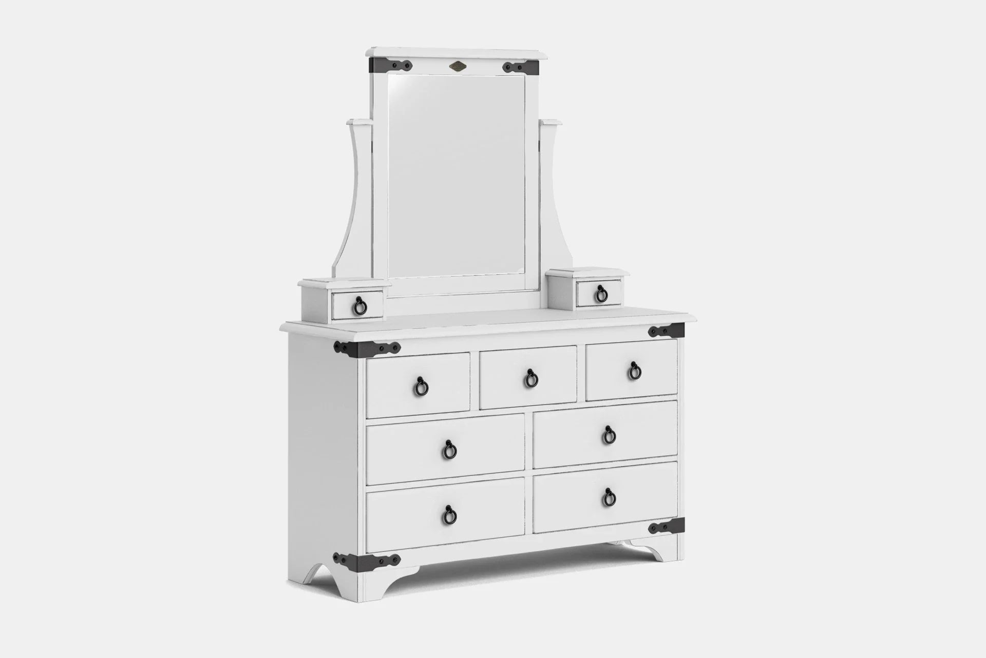 Nordic 9 Drawer Dresser & Mirror