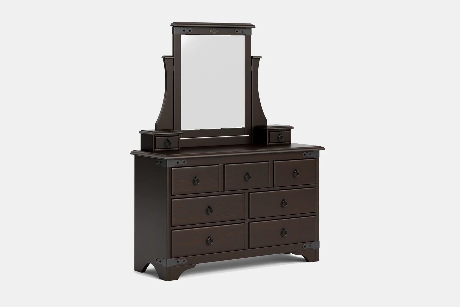 Nordic 9 Drawer Dresser & Mirror