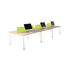 Oblique 6 Person Back to Back Desk