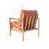 Hans Mid-Century leather Armchair - Caramel Brown