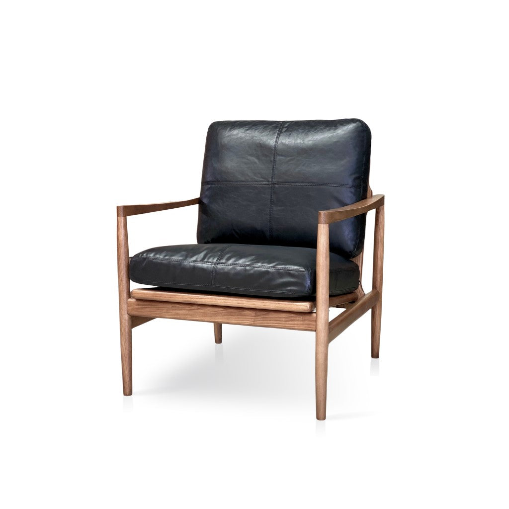 Hans Mid-Century Armchair - Black