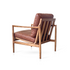 Hans Mid-Century leather Armchair - Rustic Brown