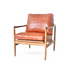 Hans Mid-Century leather Armchair - Caramel Brown