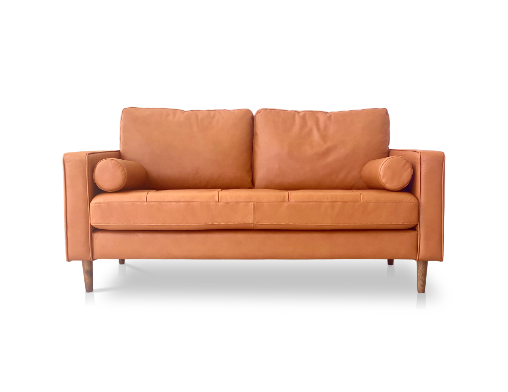 Capilano Mid-Century 2 Seater Sofa - Cognac