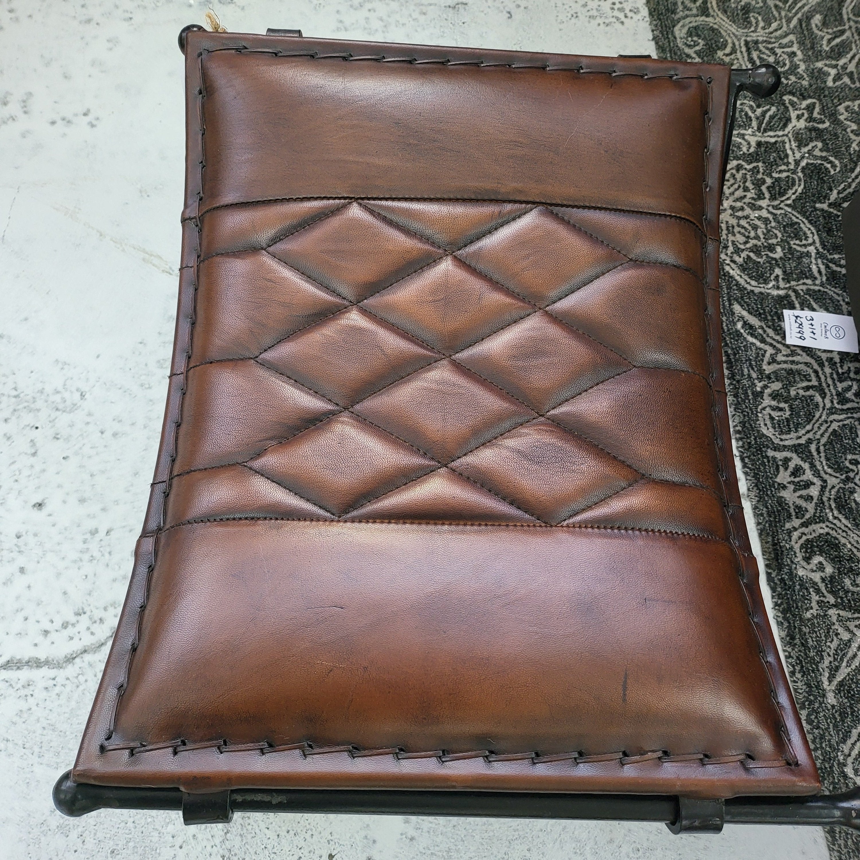 Leather Foldable Ottoman | Stool