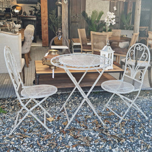 Outdoor Café Set - Antique White