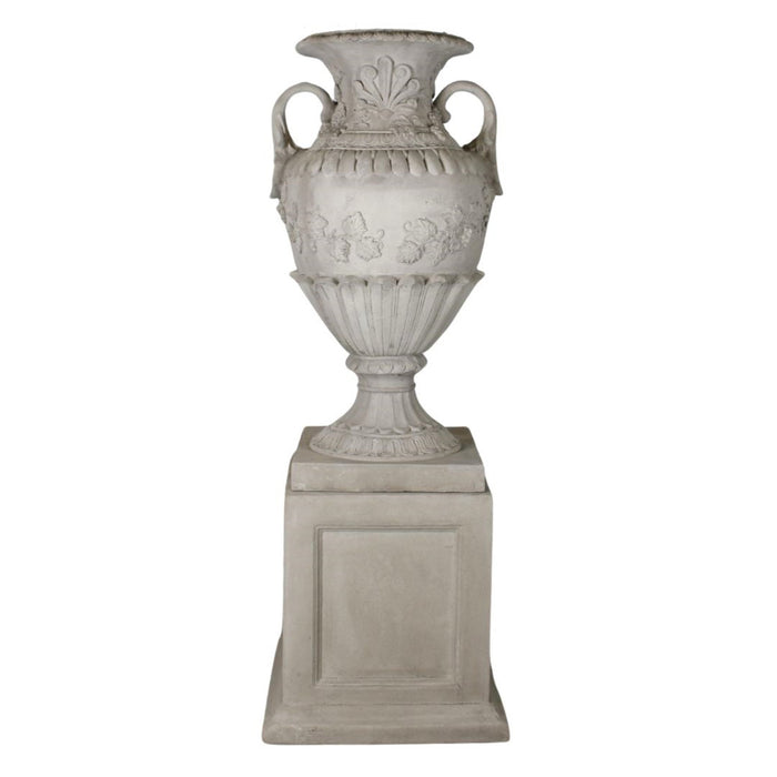 Mayfair Urn & Pedestal French Lime Wash