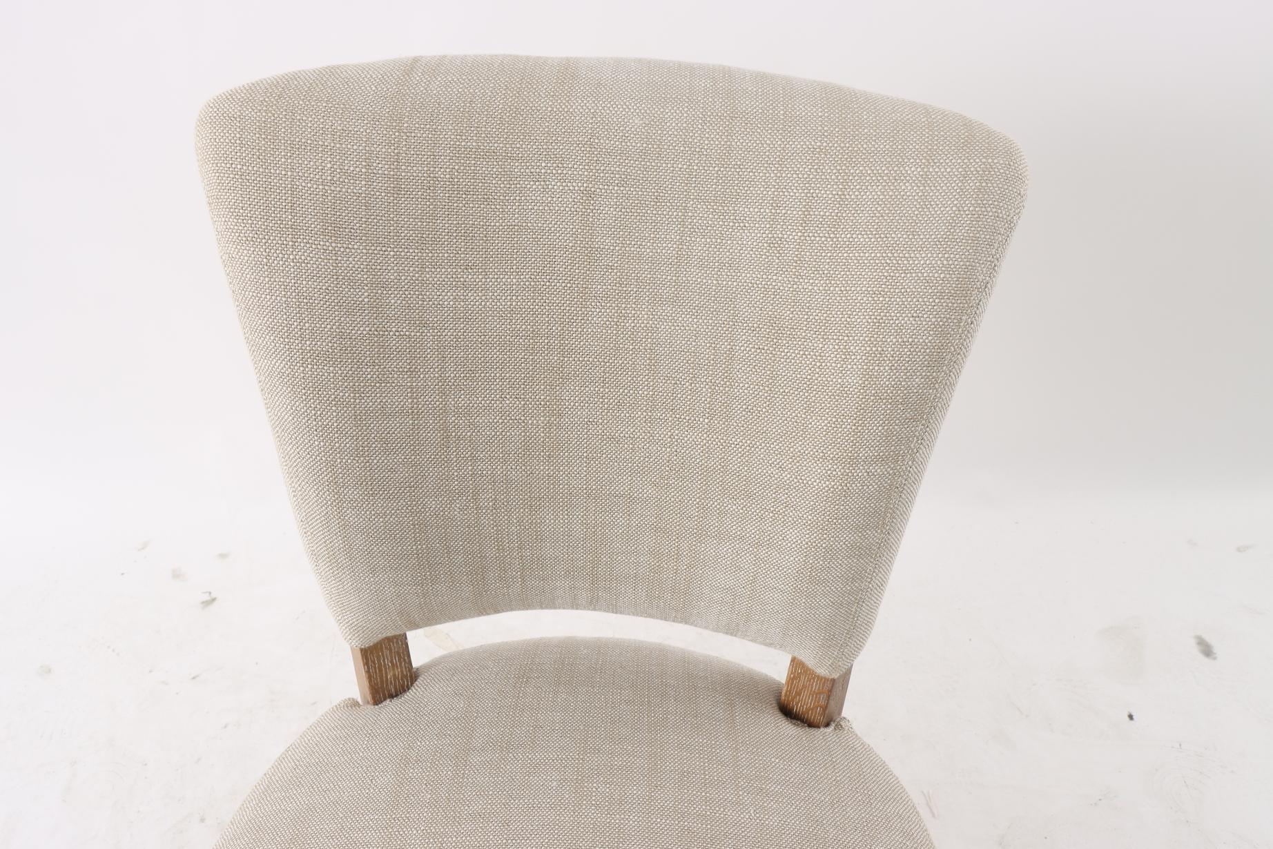 Ezra Dining Studded Chair - Natural Linen