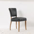 Ezra Leather Studded Dining Chair - Black