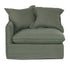 Oasis Washed Linen 3 Seat Modular Slip Cover Sofa - Olive