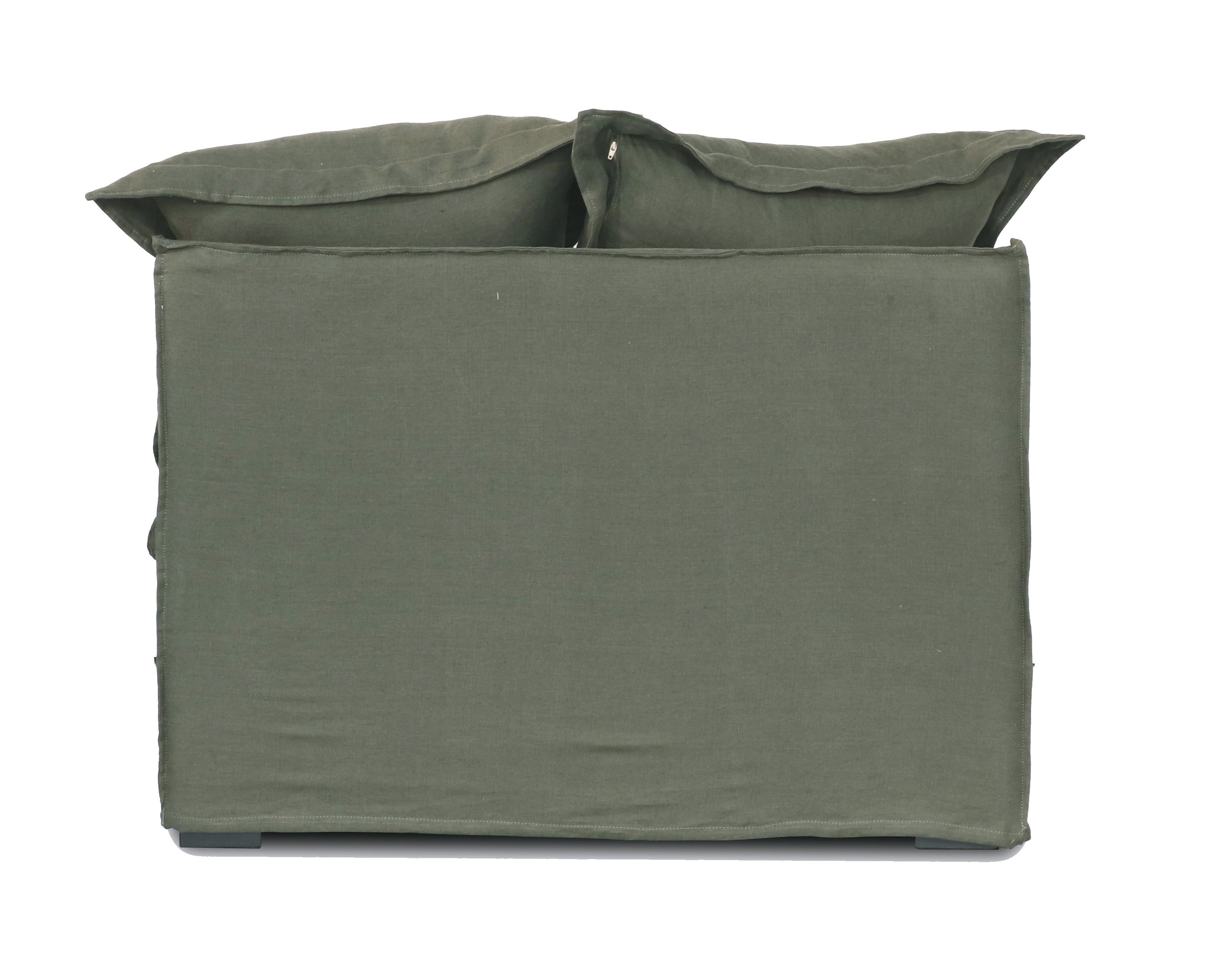 Oasis Washed Linen 3 Seat Modular Slip Cover Sofa - Olive